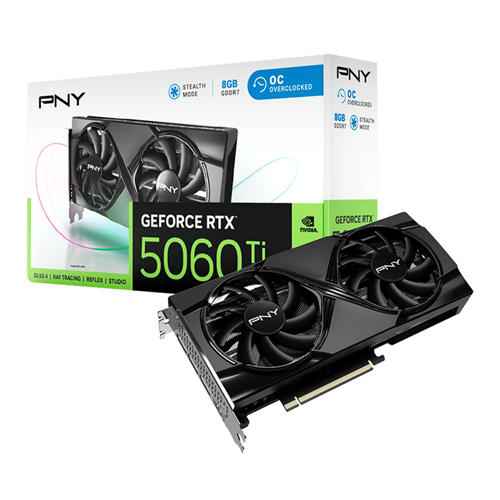 Tarjeta de Video PNY NVIDIA GeForce RTX 5060 Ti DUAL FAN, 8GB 128-bit GDDR7, PCI Express x8 5.0