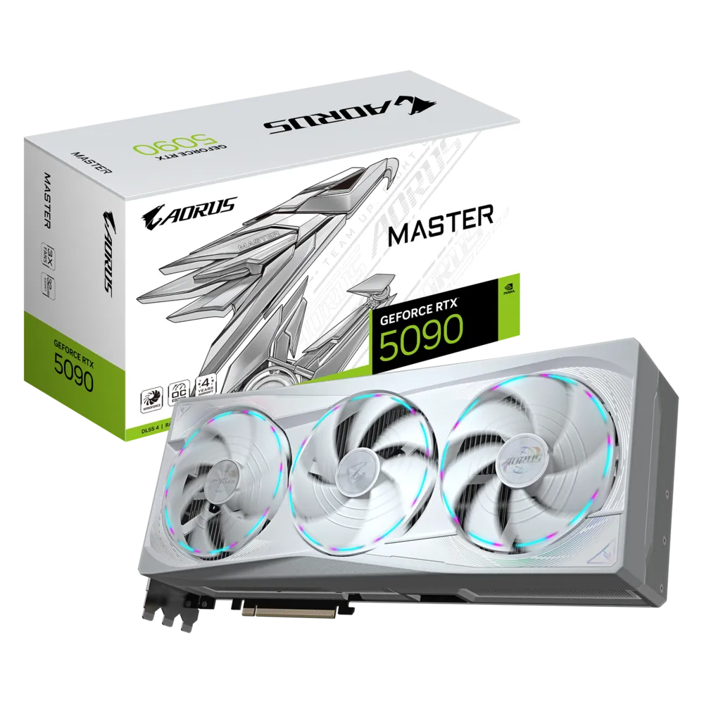 Tarjeta de Video GIGABYTE GeForce RTX 5090 AORUS MASTER OC Edition / 32GB GDDR7 / 512-bit / PCI Express 5.0 / DisplayPort x3 / HDMI x1