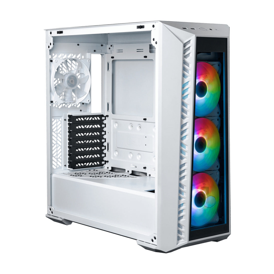 Gabinete Cooler Master MasterBox MB520 ARGB Blanco, Midi-Tower, ATX/EATX/Micro-ATX/Mini-ITX/SSI-CEB, USB 3.0, sin Fuente, 4 Ventiladores Instalados, Blanco