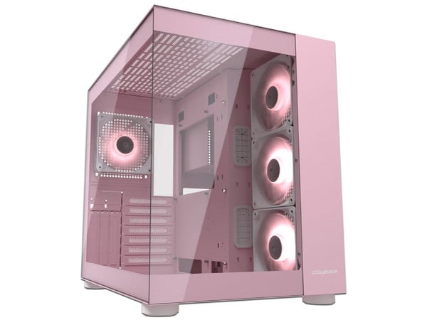 Gabinete Cougar FV150/Midi Tower/RGB Crist Temp/ATX/Rosa/385KA10.0005