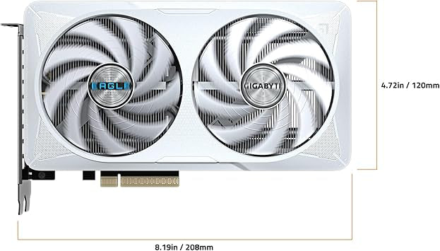 GIGABYTE Tarjeta gráfica GeForce RTX 5060 Eagle OC Ice 8G, 8 GB 128 bits GDDR7, PCIe 5.0, Sistema de refrigeración WINDFORCE, Tarjeta de Video