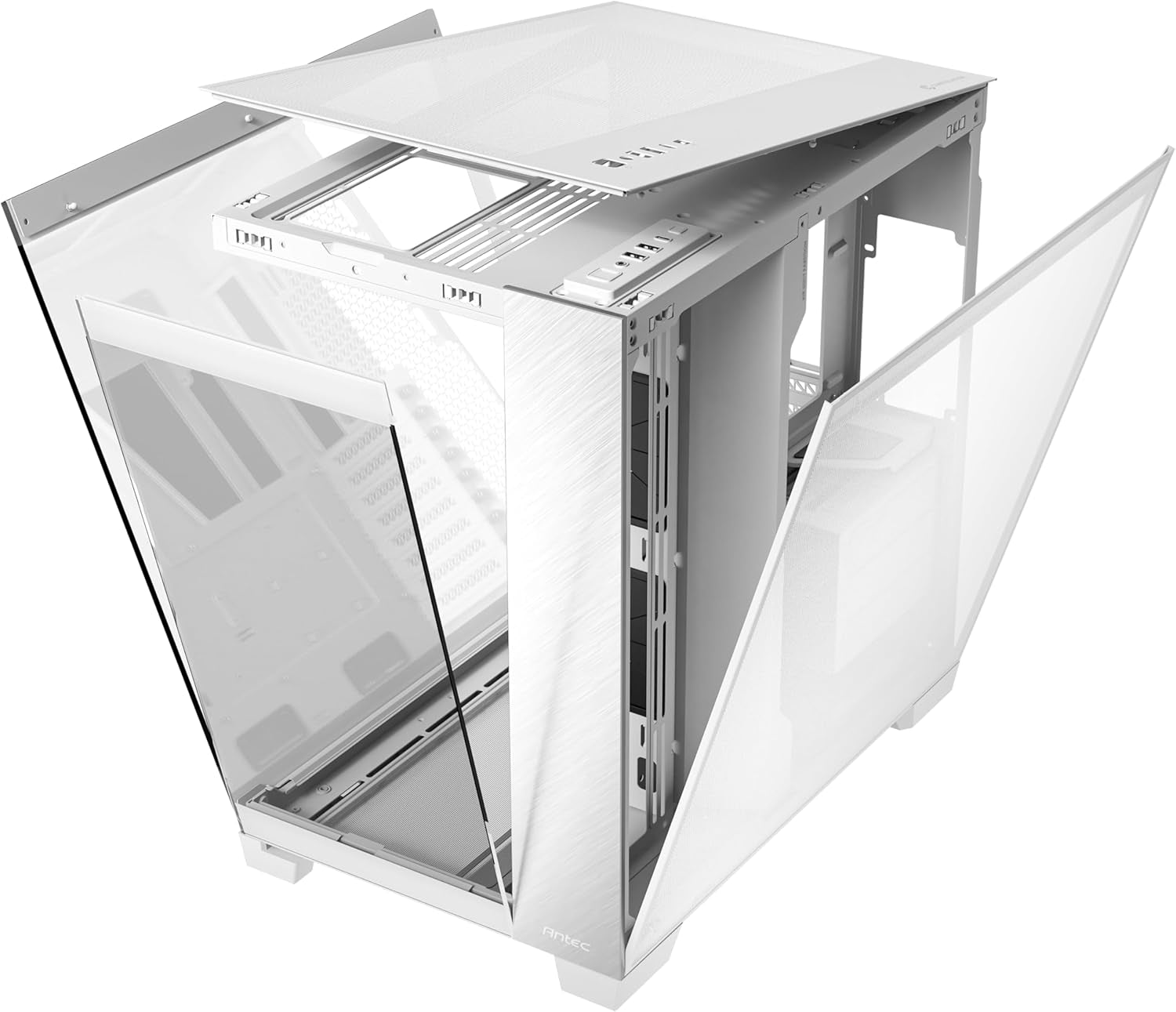 Antec C8 Aluminio Blanco, Ventiladores no incluidos, Panel Frontal de Aluminio, diseño de Doble cámara, Tipo C, Soporte de radiador de 360 mm, Paneles Frontales y Laterales (C8 AL White)