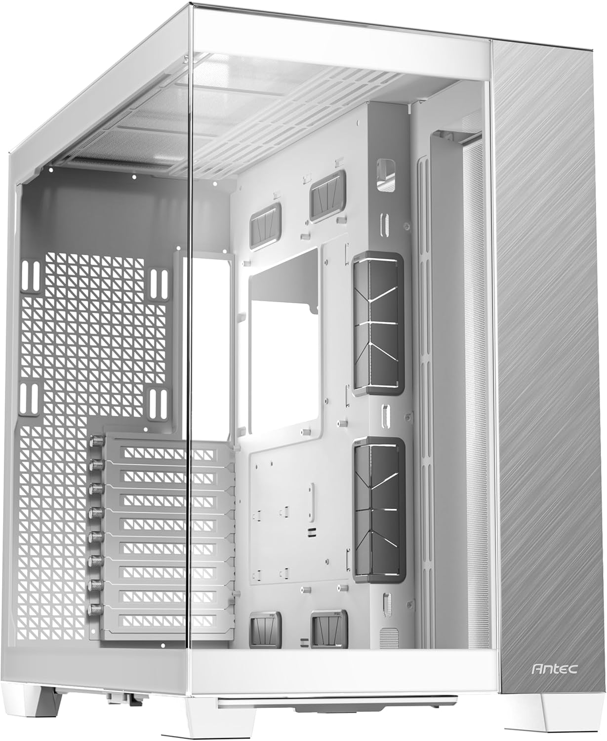 Antec C8 Aluminio Blanco, Ventiladores no incluidos, Panel Frontal de Aluminio, diseño de Doble cámara, Tipo C, Soporte de radiador de 360 mm, Paneles Frontales y Laterales (C8 AL White)