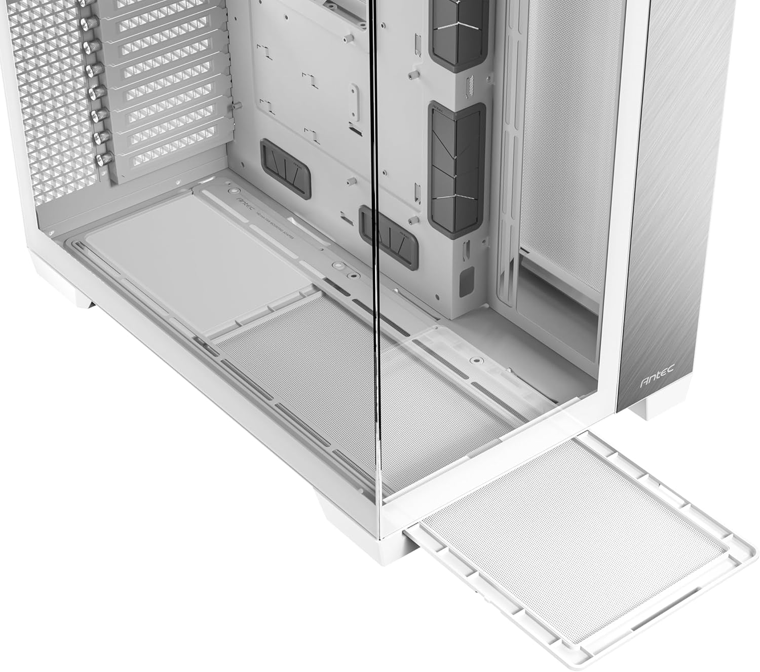 Antec C8 Aluminio Blanco, Ventiladores no incluidos, Panel Frontal de Aluminio, diseño de Doble cámara, Tipo C, Soporte de radiador de 360 mm, Paneles Frontales y Laterales (C8 AL White)