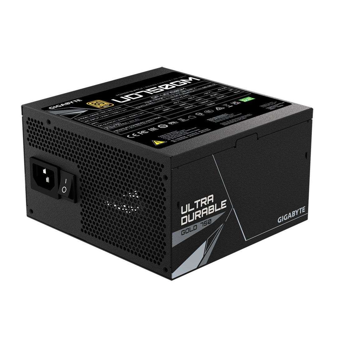 Fuente de Poder Gigabyte UD750GM 80 PLUS Gold, Modular, 24-pin ATX, 120mm, 750W