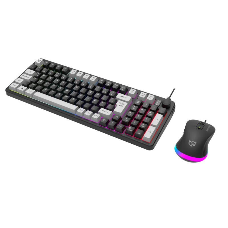 Combo Teclado + Mouse Alámbrico | Squad Conquest KG515 | Negro