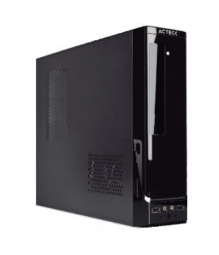 Gabinete Acteck Slim Atom, Mini-Tower, Micro-ATX/Mini-ITX, USB 2.0, con Fuente de 450W, sin Ventiladores Instalados, Negro