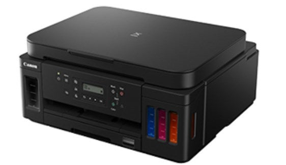 Multifuncional Canon G6010, Tinta Continua, Ipm 13 Negro/ 6.8 Color, Usb, Wifi,Ethernet Red, Auto Duplex, Cama Plana Carta/8.5X11, Consumibles Gi-10