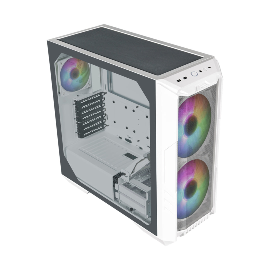 Gabinete Cooler Master MasterBox HAF 500, Midi-Tower, ATX/EATX/Micro-ATX/Mini-ITX/SSI-CEB, USB 3.0, sin Fuente, 3 Ventiladores Instalados, Blanco