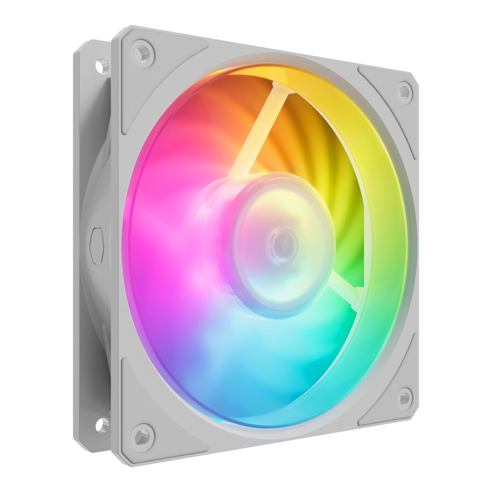 ?Ventilador Cooler Master Mobius 120P ARGB, 120mm, 2400RPM, Blanco