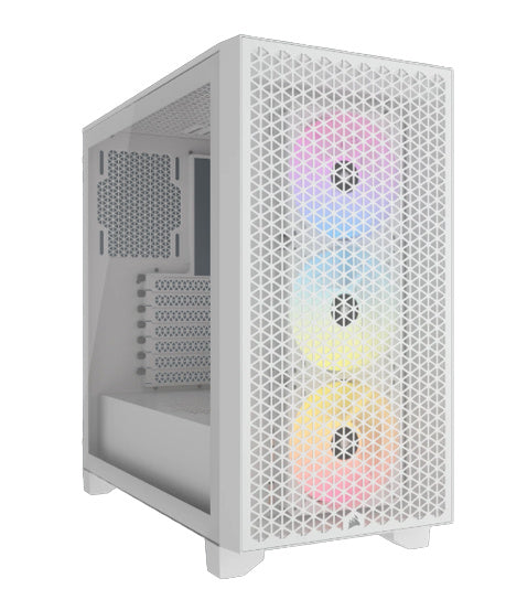 Gabinete Corsair 3000D Airflow RGB Meditorre ATX Blanco CC 9011256 WW