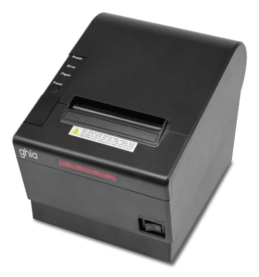 Miniprinter Termica Cocina Ghia Gtp802 / 80 Mm / Alarma Luz Y Sonido / Usb, Ethernet, Rj11 / Autocortador / 150Mms / Negra