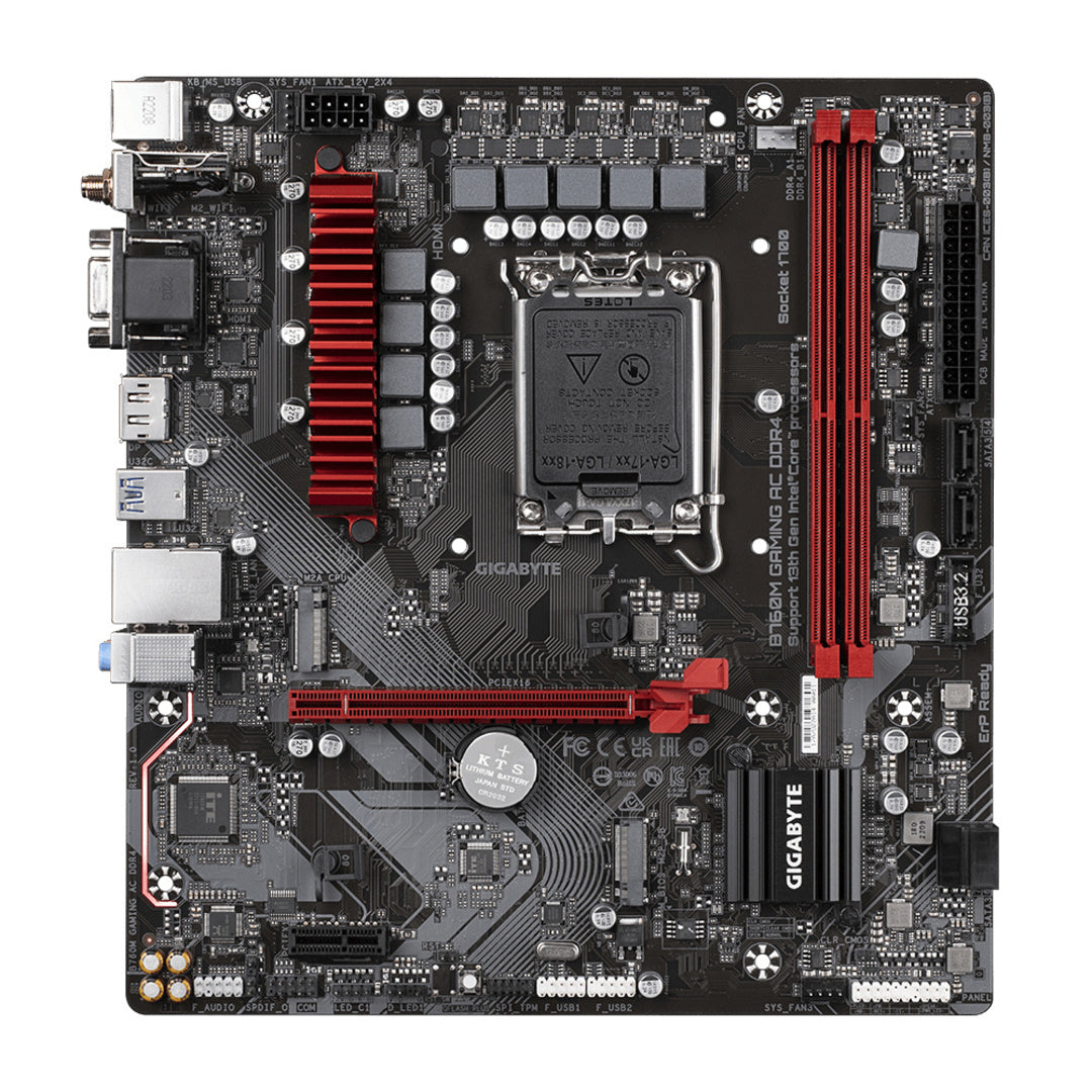 Tarjeta Madre Gigabyte B760M H, Micro-ATX, LGA 1700, Intel B760, 64GB DDR4, HDMI/DP para Intel