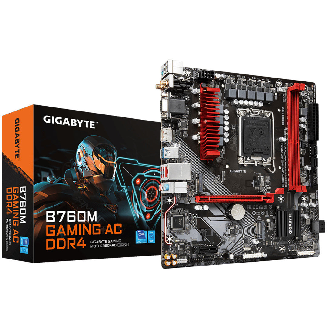 Tarjeta Madre Gigabyte B760M H, Micro-ATX, LGA 1700, Intel B760, 64GB DDR4, HDMI/DP para Intel