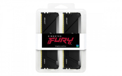 Kit Memoria RAM Kingston FURY Beast RGB DDR4 DDR4, 3600MHz, 64GB - 2 x 32GB, CL18, XMP