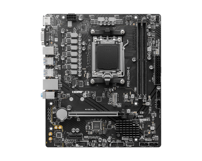 Tarjeta Madre MSI Micro-ATX PRO A620M-E, S-AM5, AMD A620, HDMI, 96GB DDR5 para AMD