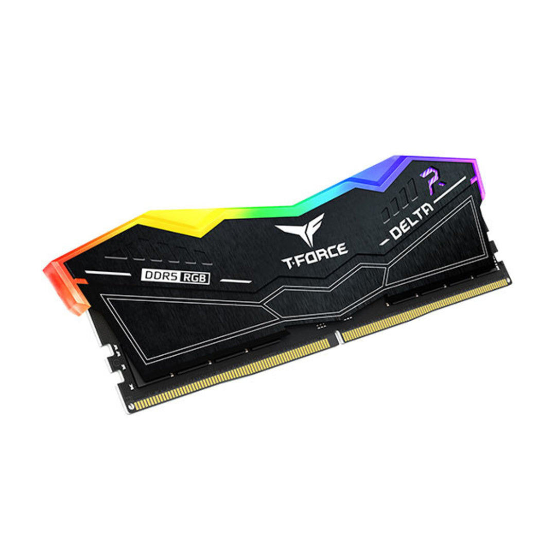 Kit Memoria RAM Team Group T-Force Delta Black RGB DDR5, 6000MHz, 32GB - 2 x 16GB, CL38, XMP/EXPO