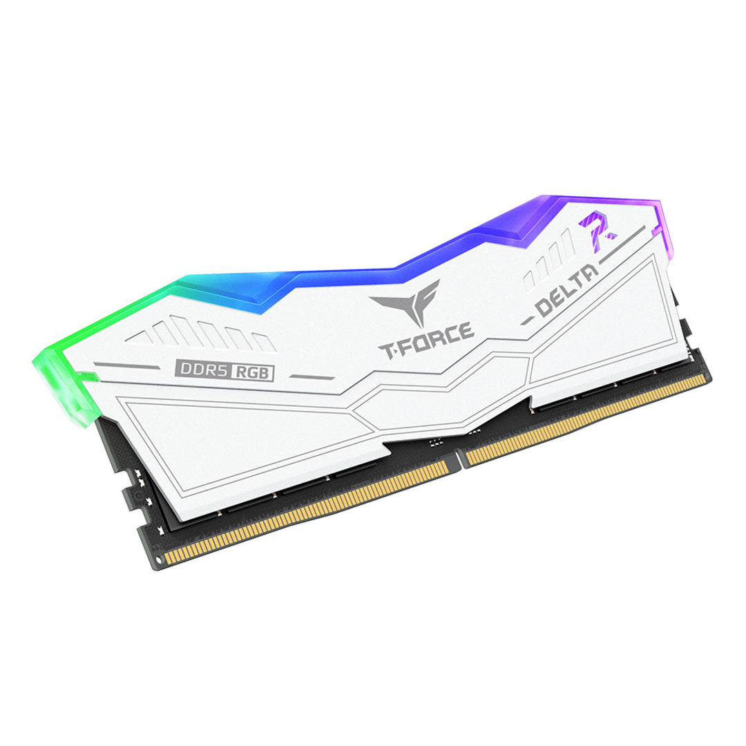 Memoria RAM Team Group Delta RGB DDR5 DDR5, 5600MHz, 32GB, CL36, XMP/EXPO, Blanco