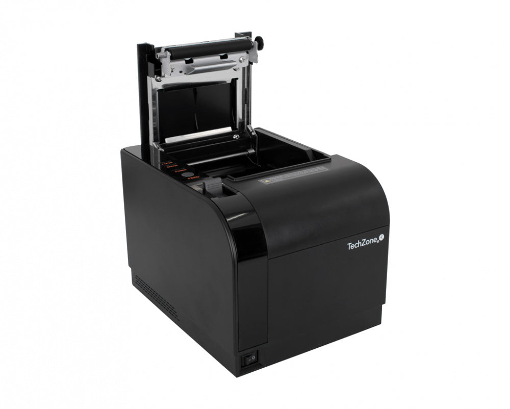 Miniprinter Techzone Tzbe301, Termica, 80 Mm, Vel 300 Mm/S, 576 Dpi, Usb, Serial, Rj45, Rj11, Cortador Automatico, 1 A?O De Garantia