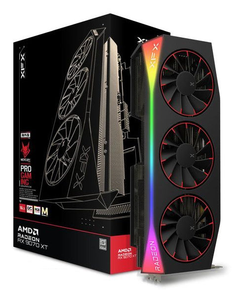 Tarjeta de Video XFX AMD Radeon RX 9070 XT Mercury OC Magnetic Air Edition, 16GB 256-bit GDDR6, PCI Express 5.0