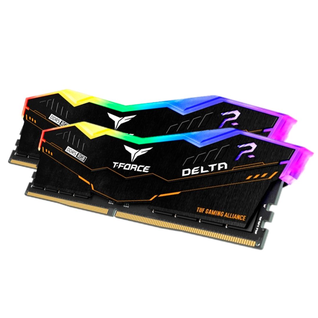 Kit Memoria RAM Team Group Delta TUF Gaming Alliance RGB DDR5, 6000MHz, 32GB - 2 x 16GB, CL38, XMP/EXPO