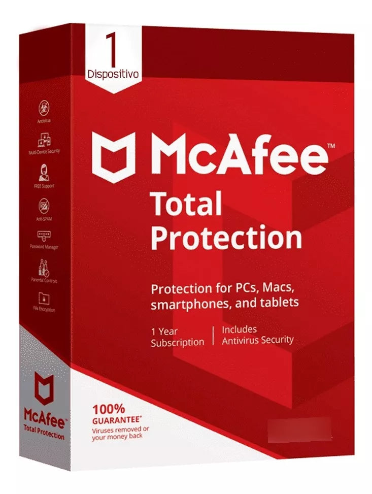 Mcafee Total Protection con VPN - 1 Dispositivo, 1 Año