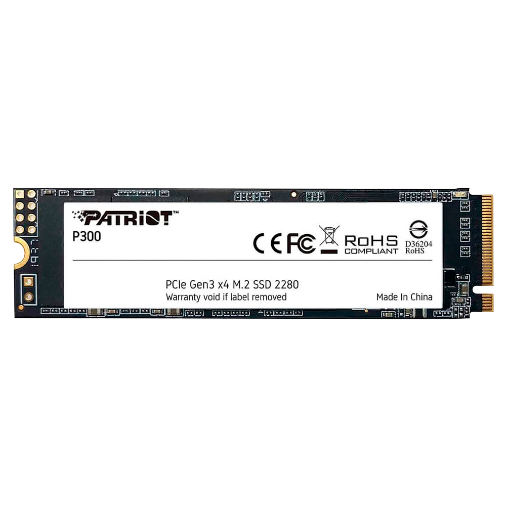 SSD Patriot P300 NVMe, 256GB, M.2, 1100 MB/s Escritura, 1700 MB/s Lectura, PCI Express 3.0