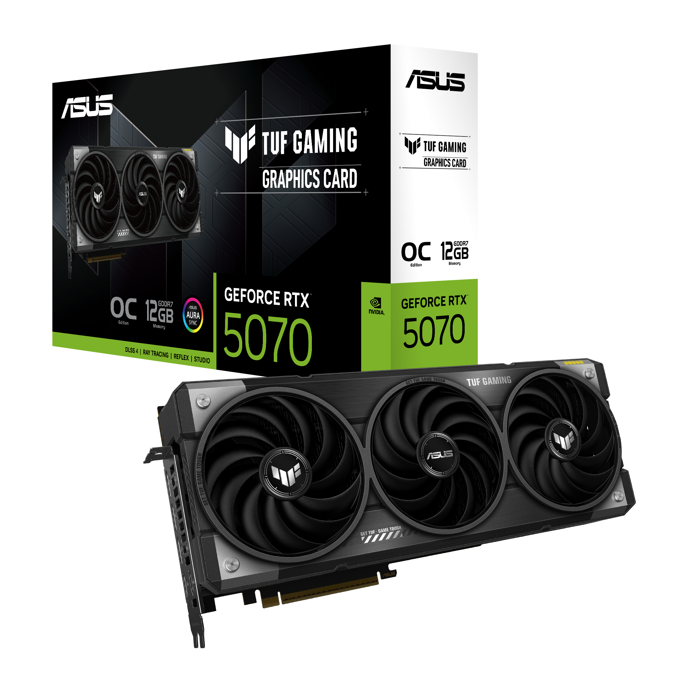 Tarjeta de Vídeo ASUS TUF Gaming GeForce RTX 5070 OC 12GB GDDR7 Reflex 2 RTX AI DLSS4