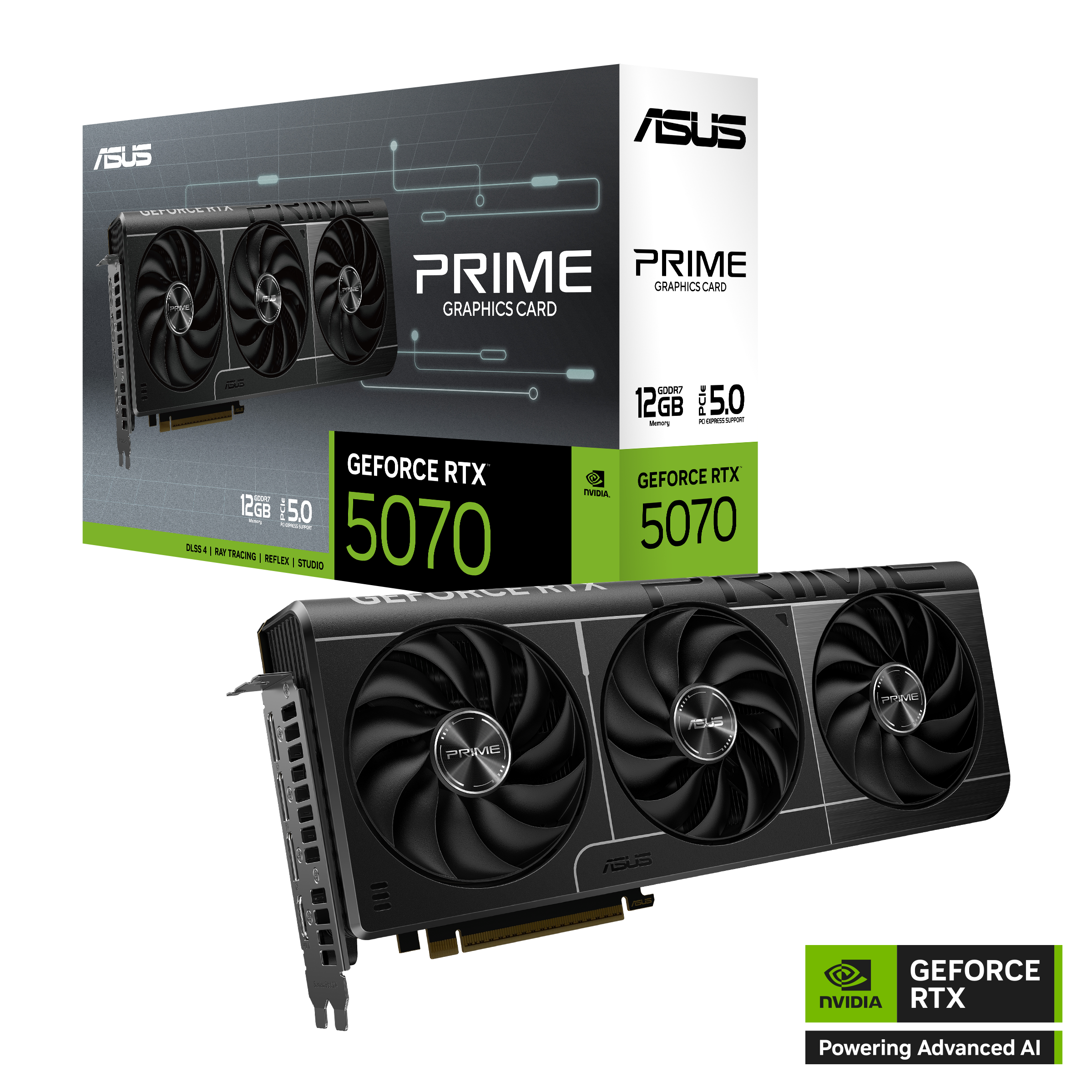 Tarjeta de Video ASUS PRIME NVIDIA GeForce RTX 5070 / 12GB 192-bit GDDR7 / PCI Express 5.0