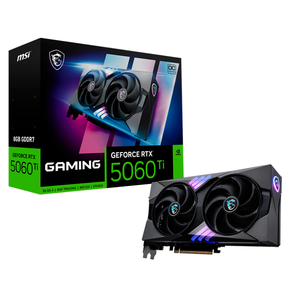 Tarjeta de Video MSI NVIDIA GeForce RTX 5060 Ti 8G GAMING OC, 8GB 128-bit GDDR7, PCI Express x16 5.0