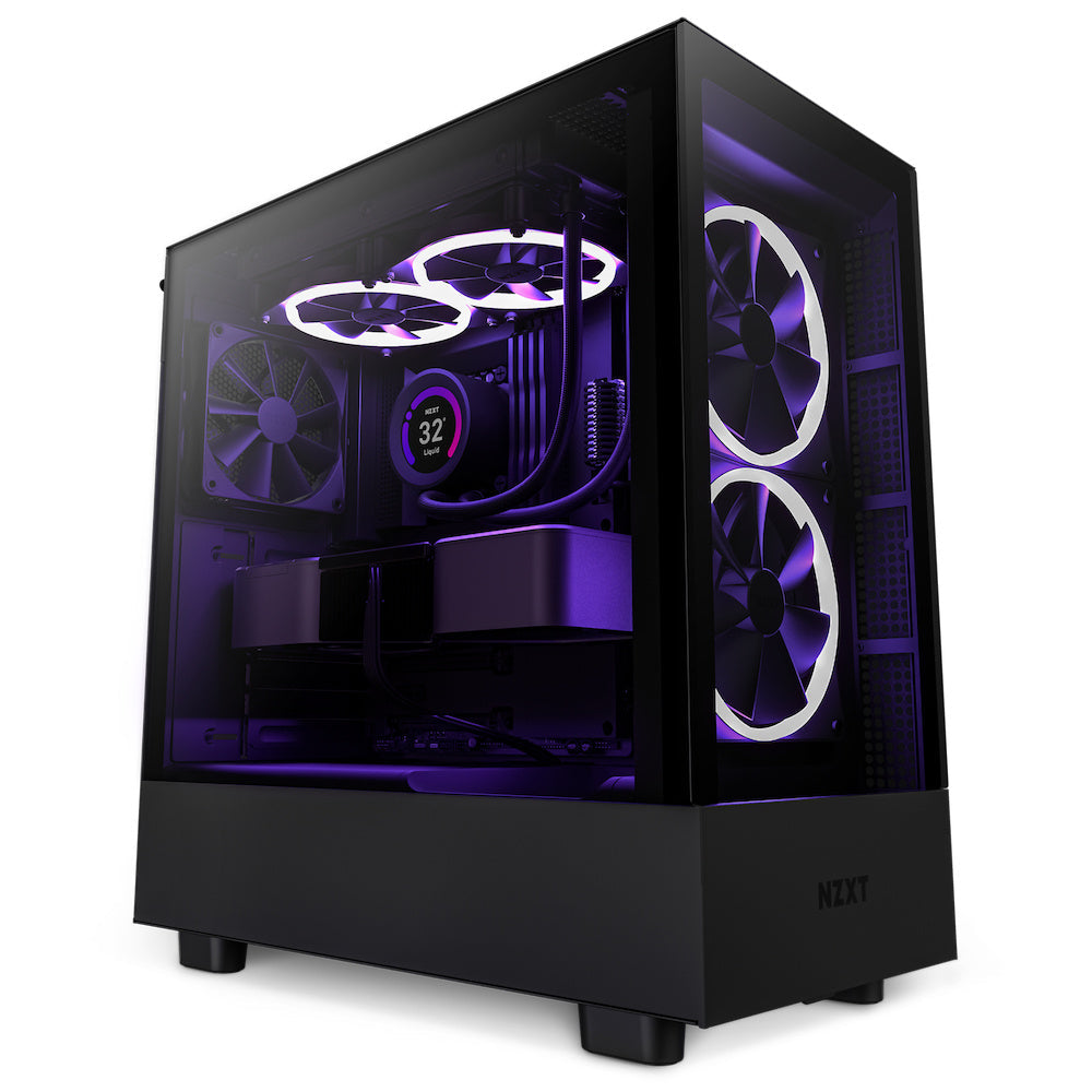 Gabinete NZXT H5 Elite / Negro / C/Ventana / Midi-Torre / Cristal Templado / RGB / ATX / USB 3.2 / CC-H51EB-01