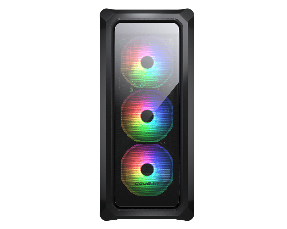 Gabinete Cougar Archon 2 RGB/Midi-Tower/Con Ventana/Sin Fuente/USB 3.0/2.0/3 Ventiladores ARGB Instalados/Color Negro/ATX, 385CC50.0003