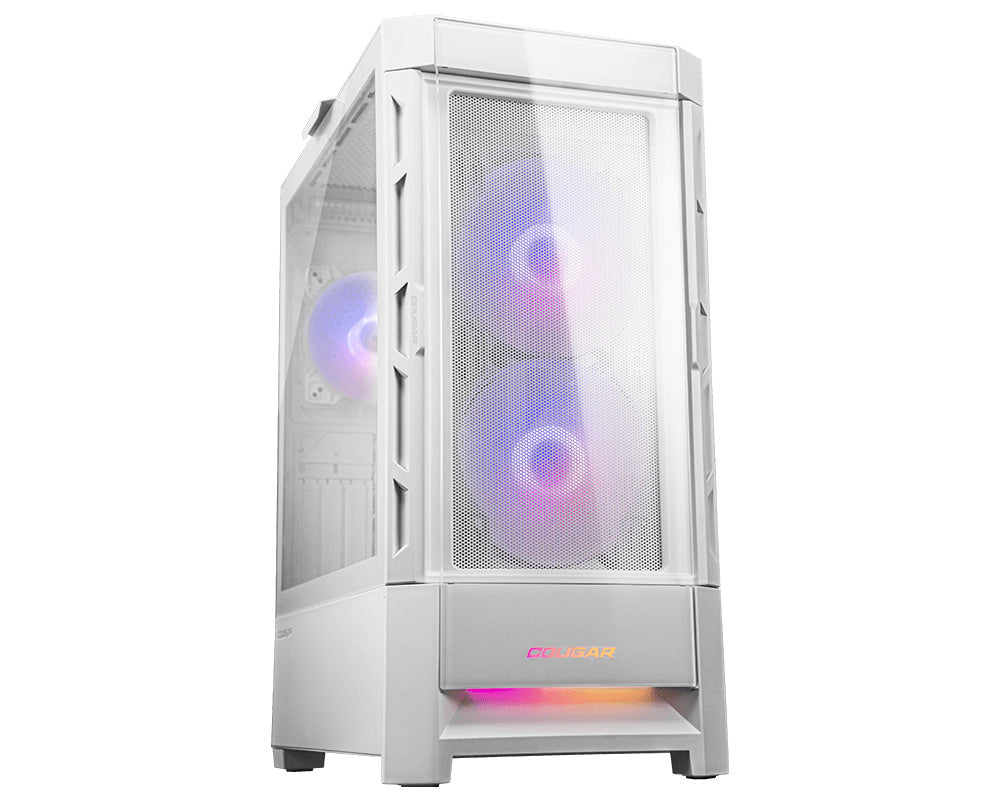 Gabinete Cougar Duoface/Mid Tower/Con Ventana/Sin Fuente/3 Ventiladores ARGB/Color Blanco/Mini ITX /Micro ATX/ATX/Ceb/385ZD10.0003