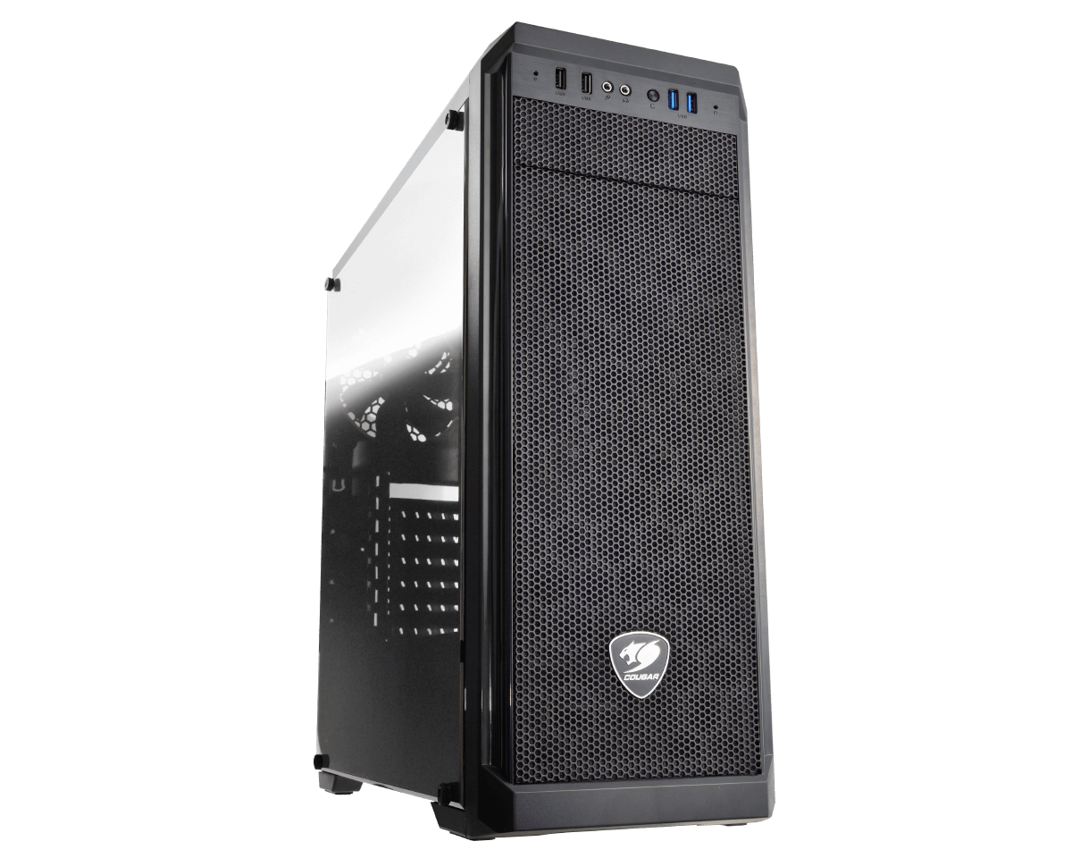Gabinete Cougar MX330-G, Media Torre con Ventana, Negro, ATX, Sin Fuente, 385NC10.0006
