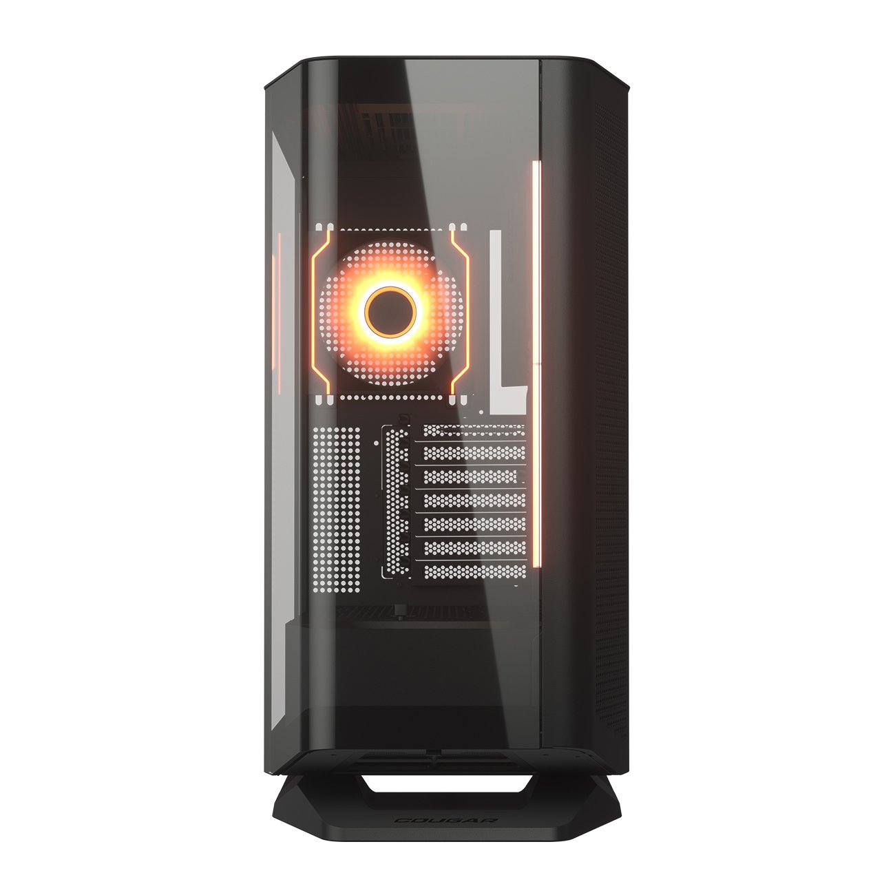 Gabinete Cougar FV270 RGB/Midi-Tower/Con Ventana/Sin Fuente/4 Ventiladores RGB/Color Negro/Mini ITX/CEB/E-ATX, 3858M60.0005
