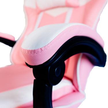 Silla Gamer SiGamers Reclinable Ergonomica con Reposapiés Color Rosa