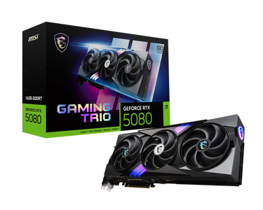 Tarjeta de Vídeo MSI Nvidia GeForce RTX™ 5080 16G GAMING TRIO OC, PCI Express 5.0, MSI RTX 5080 GAMING TRIO OC 16GB GDDR7