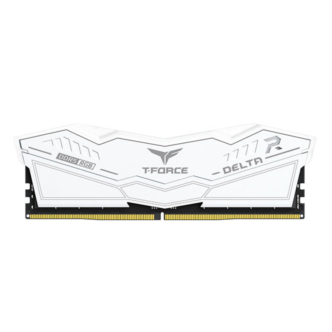 Kit Memoria RAM Team Group T-Force Delta White RGB DDR5, 5600MHz, 32GB - 2 x 16GB, CL36, XMP, Blanco