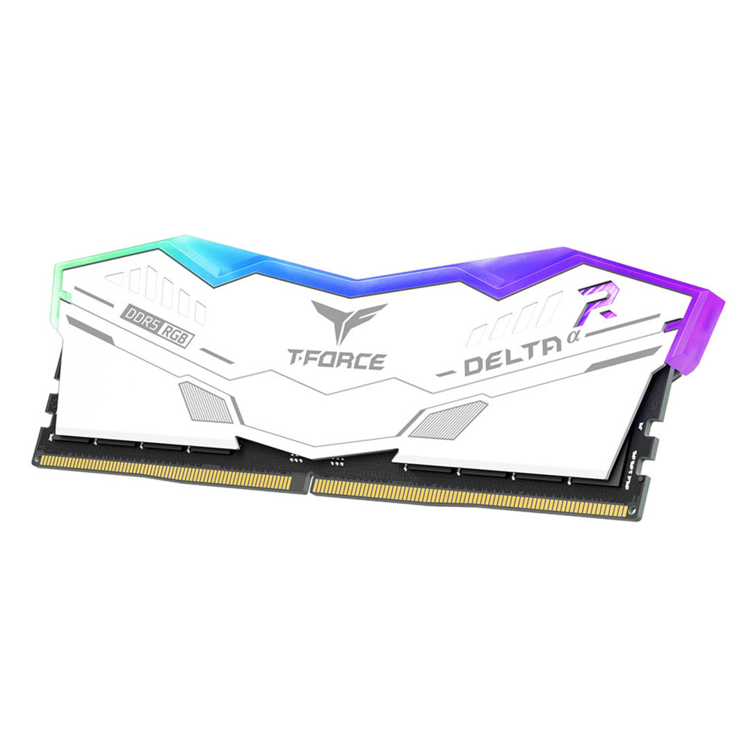 Kit Memoria RAM Team Group DELTA? RGB DDR5 DDR5, 6000MHz, 32GB - 2 x 16GB, CL38, XMP/EXPO, Blanco