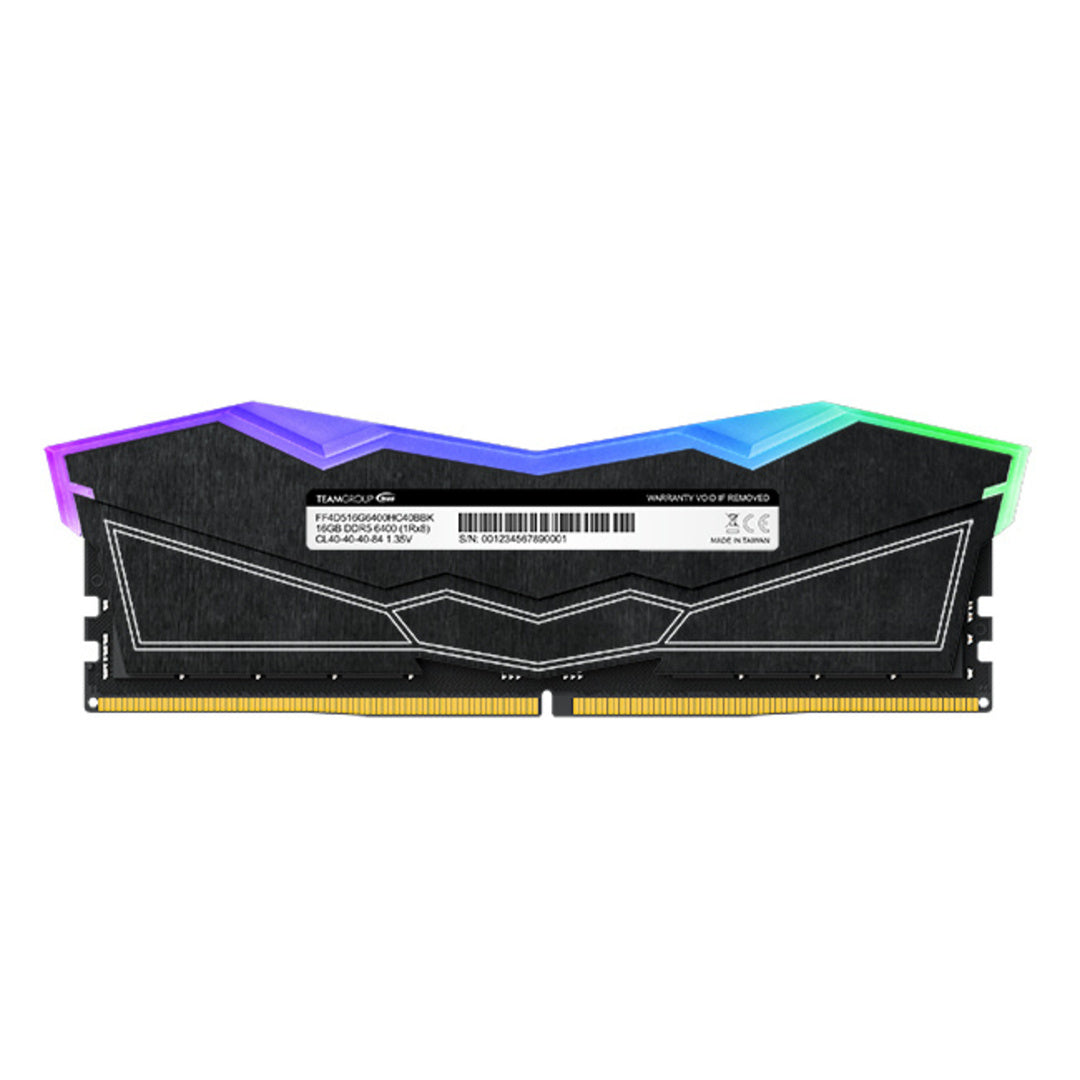 Kit Memoria RAM Team Group T-Force Delta RGB Black DDR5, 5200MHz, 32GB - 2 x 16GB, CL40, XMP/EXPO