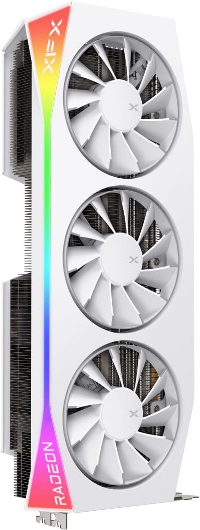 XFX Mercury AMD Radeon RX 9070XT OC Magnetic Air White Edition con RGB 16GB GDDR6 HDMI 3xDP, AMD RDNA 4