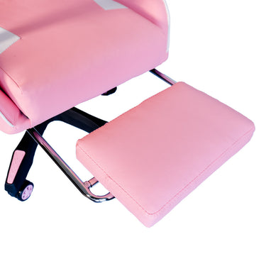 Silla Gamer SiGamers Reclinable Ergonomica con Reposapiés Color Rosa