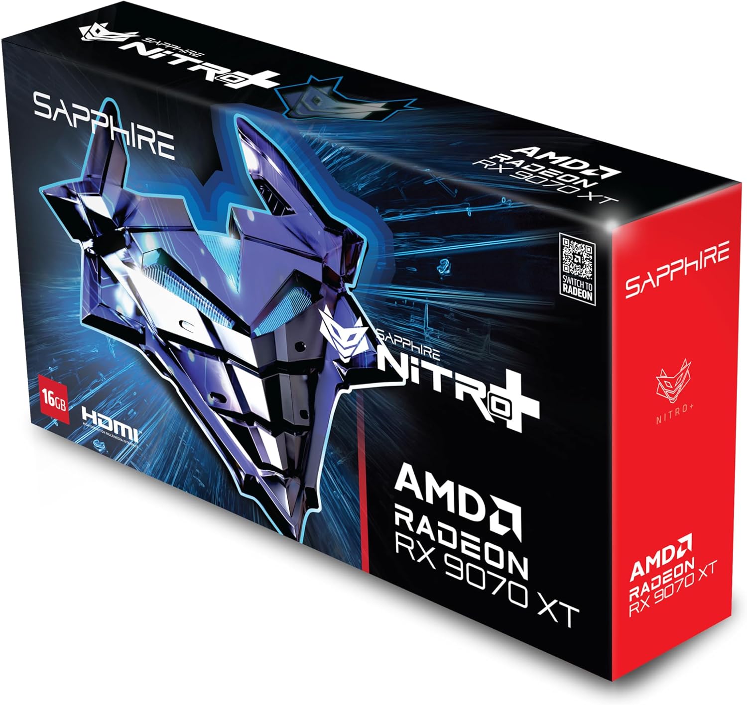 Sapphire Nitro+ Tarjeta gráfica AMD Radeon™ RX 9070 XT Gaming OC con GDDR6 de 16 GB, AMD RDNA 4  11348-01-20G