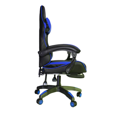 Silla Gamer SiGamers Reclinable Ergonomica con Reposapiés Azul