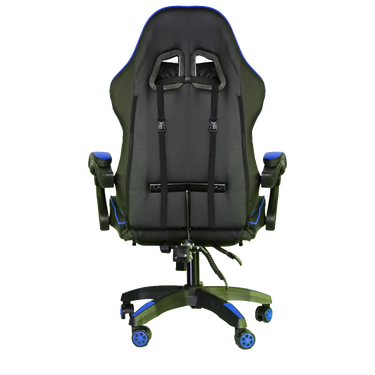 Silla Gamer SiGamers Reclinable Ergonomica con Reposapiés Azul