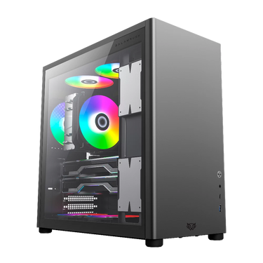Gabinete BALAM RUSH (BR-935654) ERIS SPECIAL GM985,ATX,1USB 3.0,1USB C,CRISTAL TEMP,GRIS