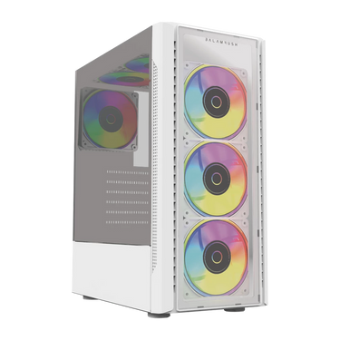 Gabinete BALAM RUSH (BR-935975) DRAGONFLY II CRYSTAL GM745,ATX,1*USB 3.0,CRISTAL TEMP,BLANCO