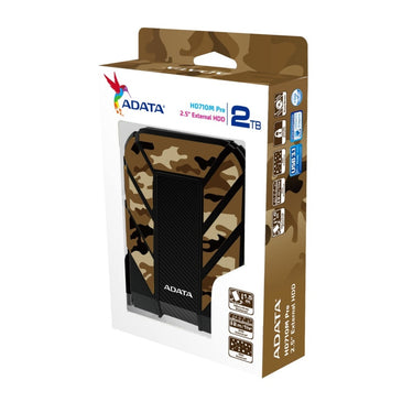 Disco Duro Externo Adata HD710M Pro 2.5'', 2TB, USB 3.0, Camuflaje, A Prueba de Agua, Polvo y Golpes - para Mac/PC