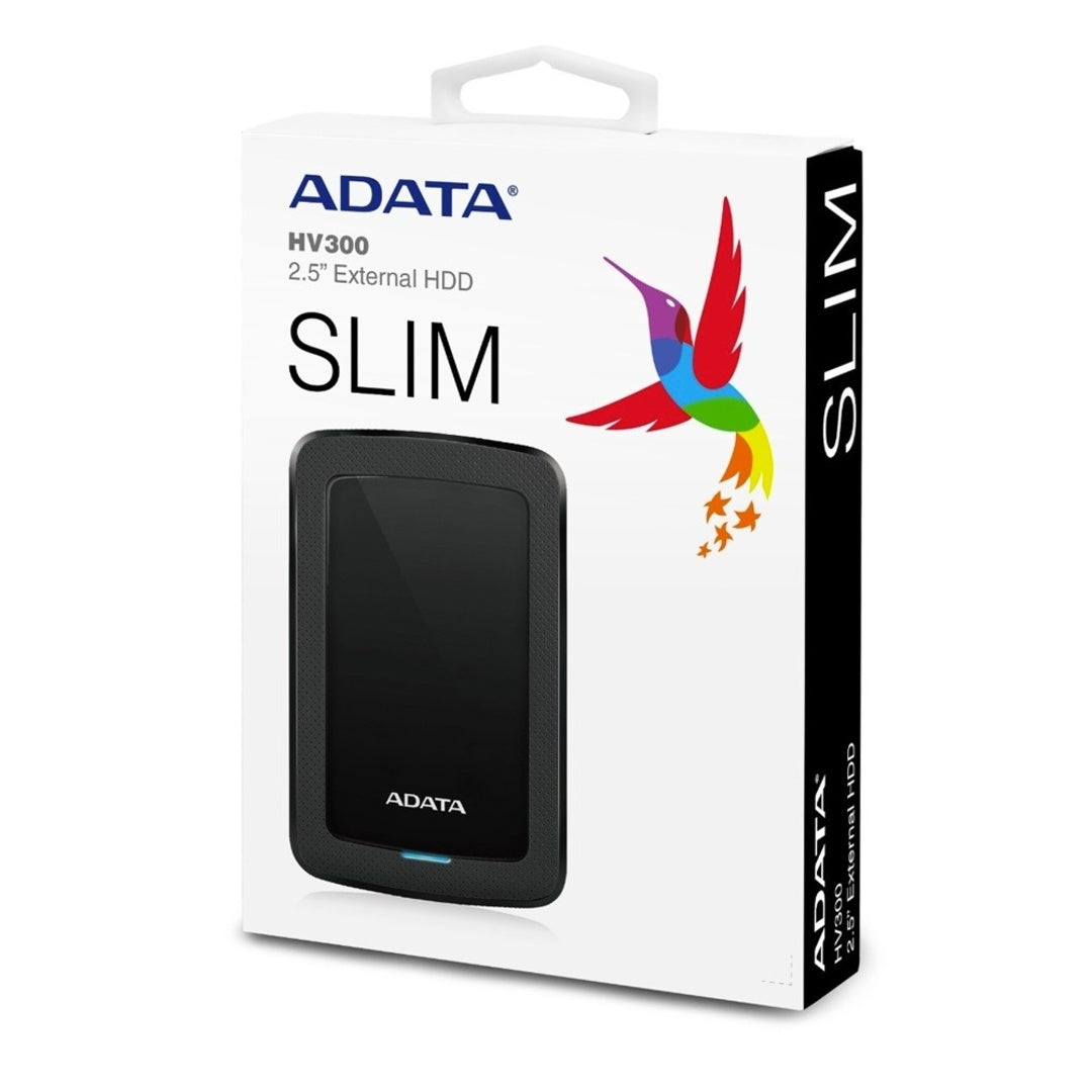 Disco Duro Externo Adata HV300 2.5'', 2TB, USB 3.1, Negro - para Mac/PC