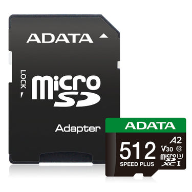 Memoria Flash Adata Speed Plus, 512GB MicroSDXC UHS-I Clase 10, con Adaptador